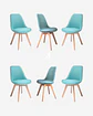 Pack 6 Silla Tulip Velvet - Miniatura 3
