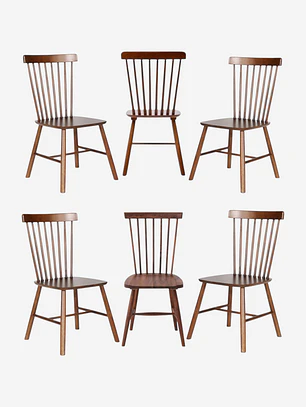 Pack 6 Sillas Windsor Madera