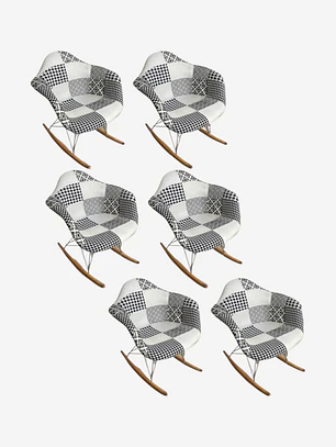 Pack 6 Sitiales Mecedoras Patchwork
