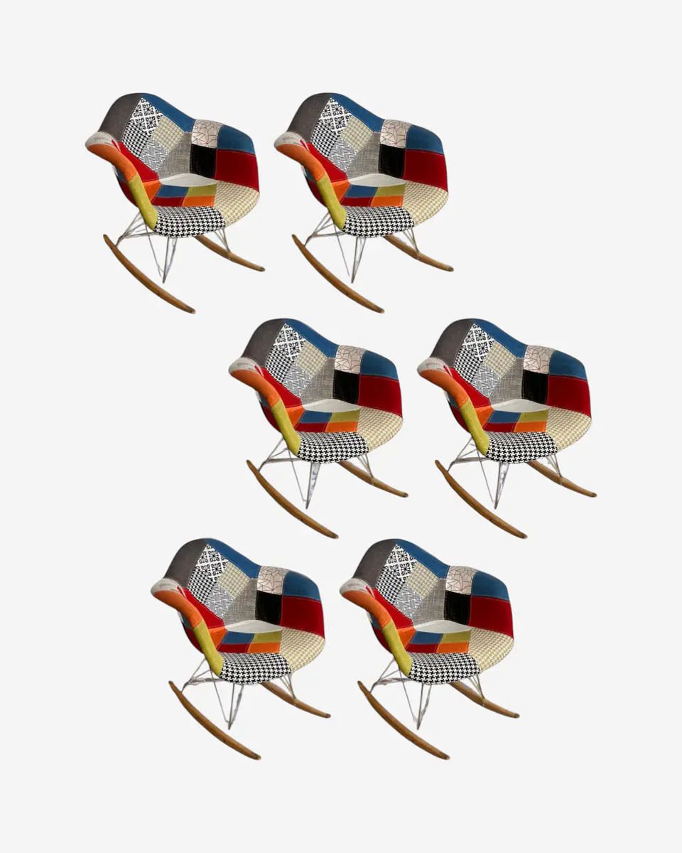 Pack 6 Sitiales Mecedoras Patchwork 2