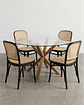 Comedor Redondo Vidrio Madrid con Sillas Lombardia  - Miniatura 2