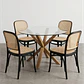 Comedor Redondo Vidrio 4 o 6 Sillas Lombardia – Mesa Madrid - Miniatura 1