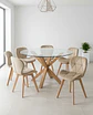 Comedor Redondo Vidrio Madrid con Sillas Radar Velvet - Miniatura 6