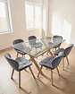 Comedor Rectangular Vidrio Elite con Sillas Radar Velvet  - Miniatura 7