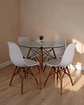 Comedor Redondo Vidrio Eames con Sillas Eames - Miniatura 2