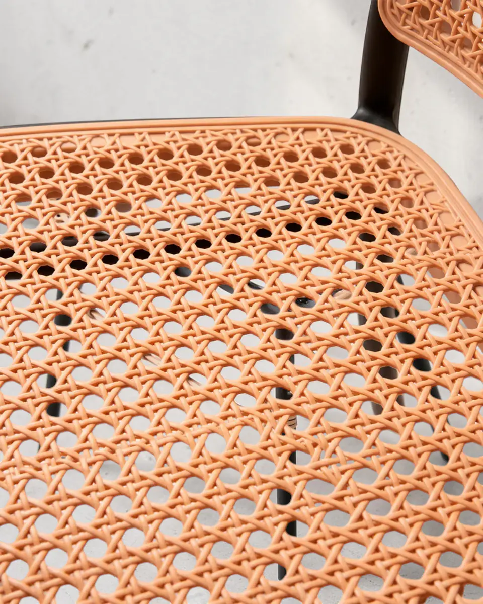Silla Lombardía Ratán Negra | Diseño Minimalista 2