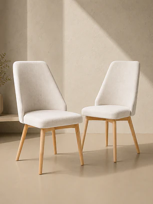  Pack 2 Sillas Comedor Lena Lino 