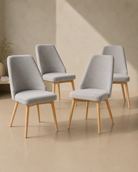  Pack 4 Sillas Comedor Lena Lino