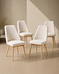  Pack 4 Sillas Comedor Lena Lino - Miniatura 2