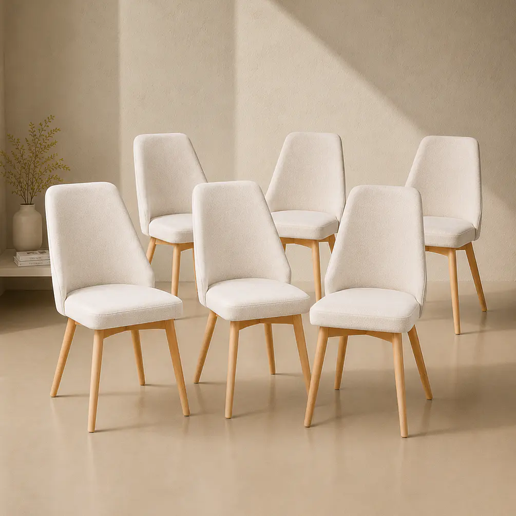 Pack 6 Sillas Comedor Lena Lino 1