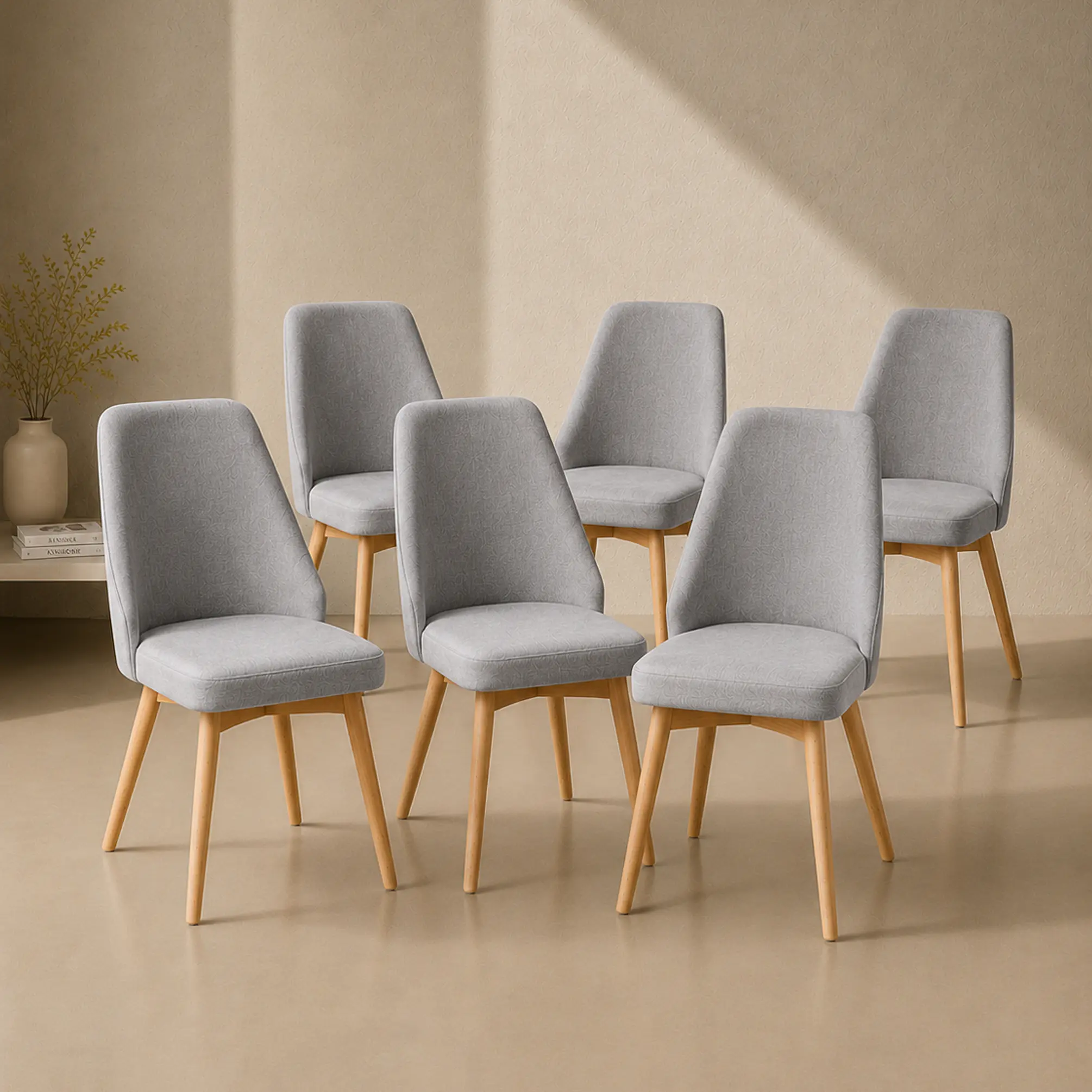  Pack 6 Sillas Comedor Lena Lino 2