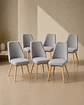  Pack 6 Sillas Comedor Lena Lino - Miniatura 2