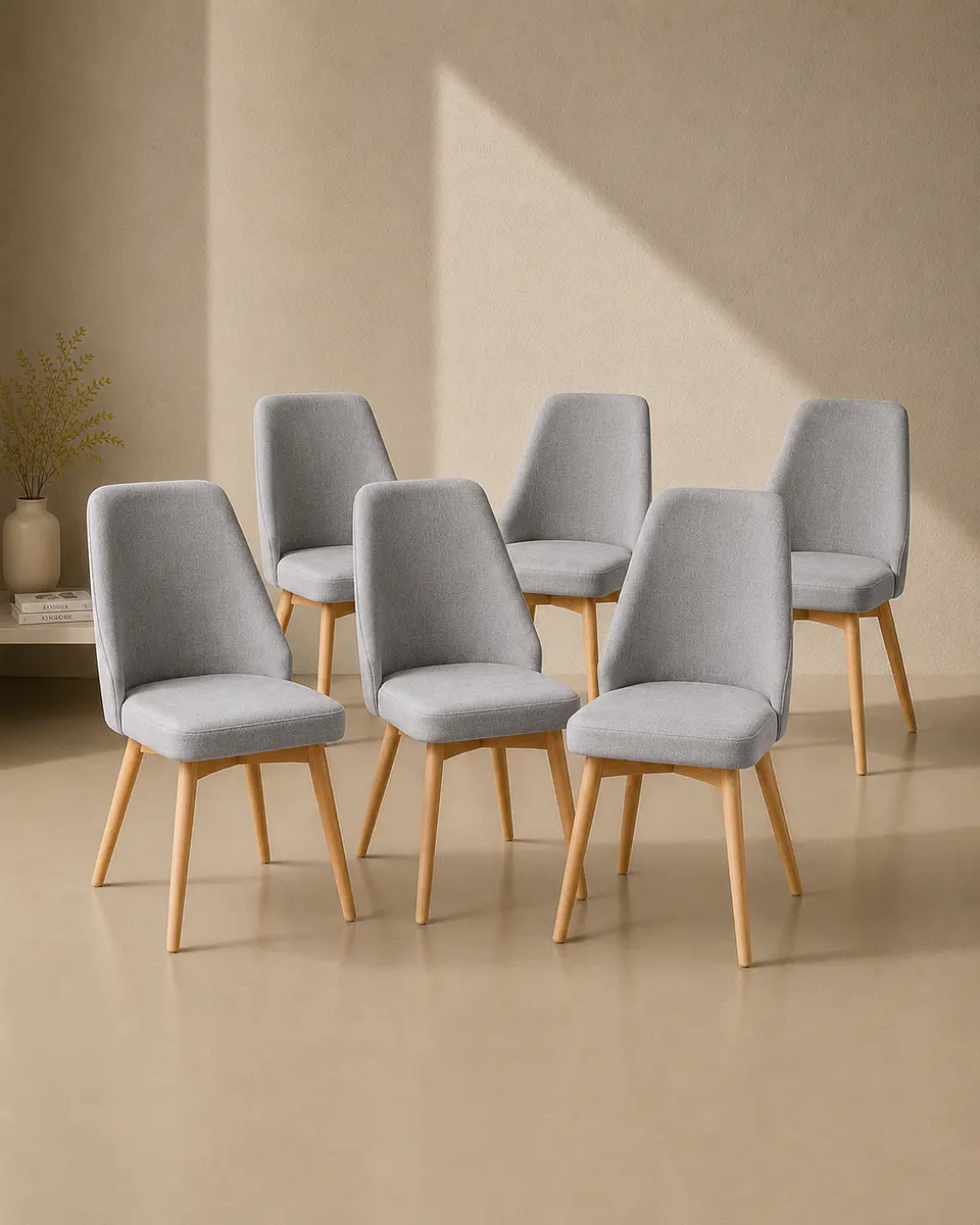 Pack 6 Sillas Comedor Lena Lino 2