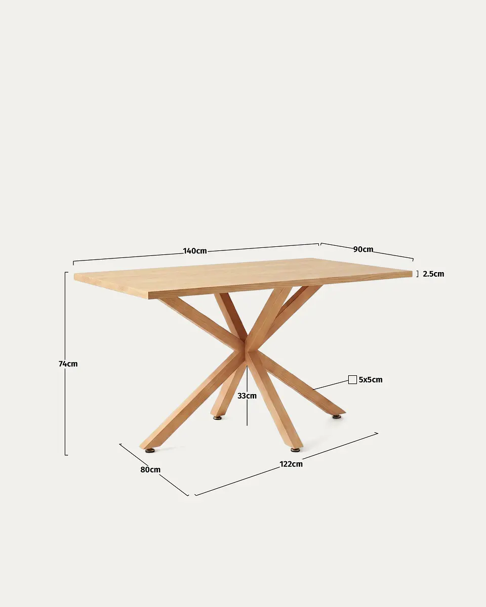 Comedor Rectangular Madrid Madera con Sillas Breuer 9