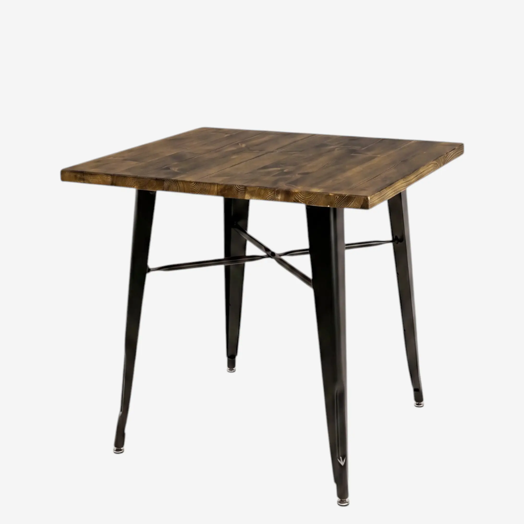 Comedor Cuadrado Tolix Madera con Sillas Tolix 5