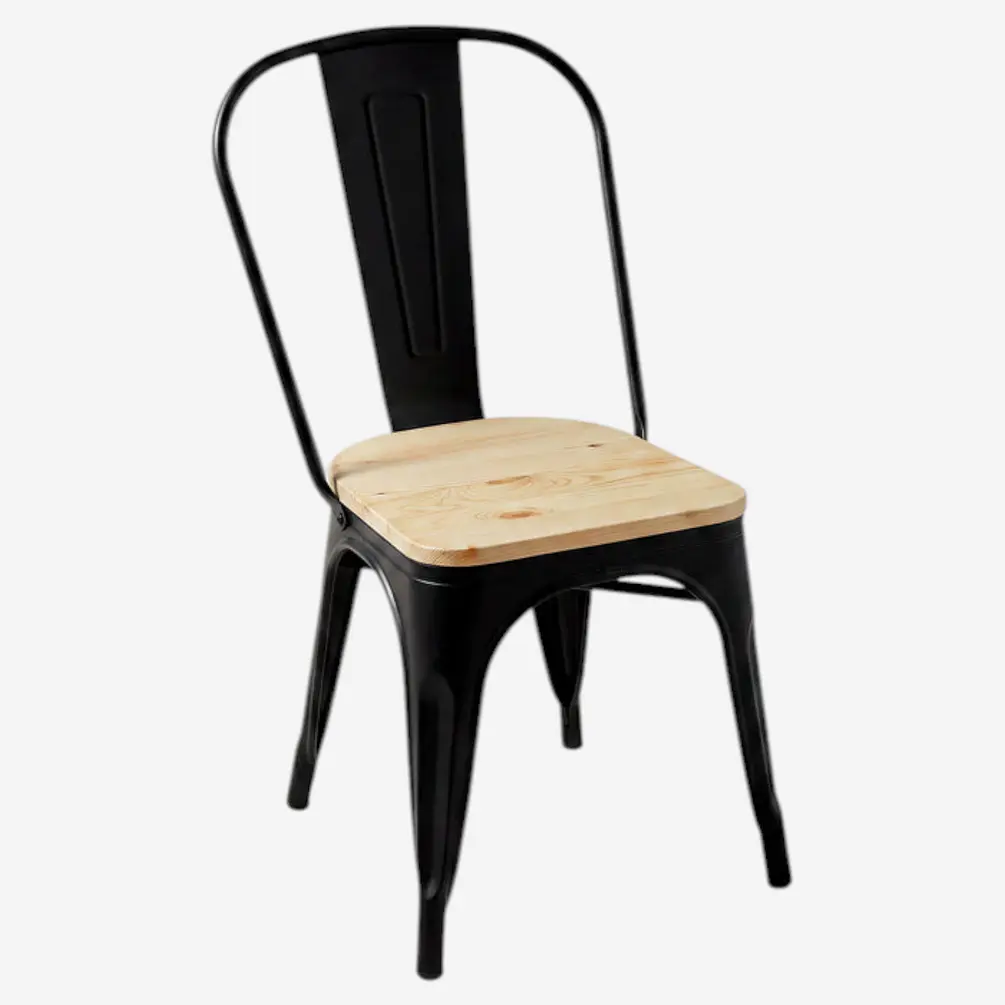 Comedor Cuadrado Tolix Madera con Sillas Tolix 8