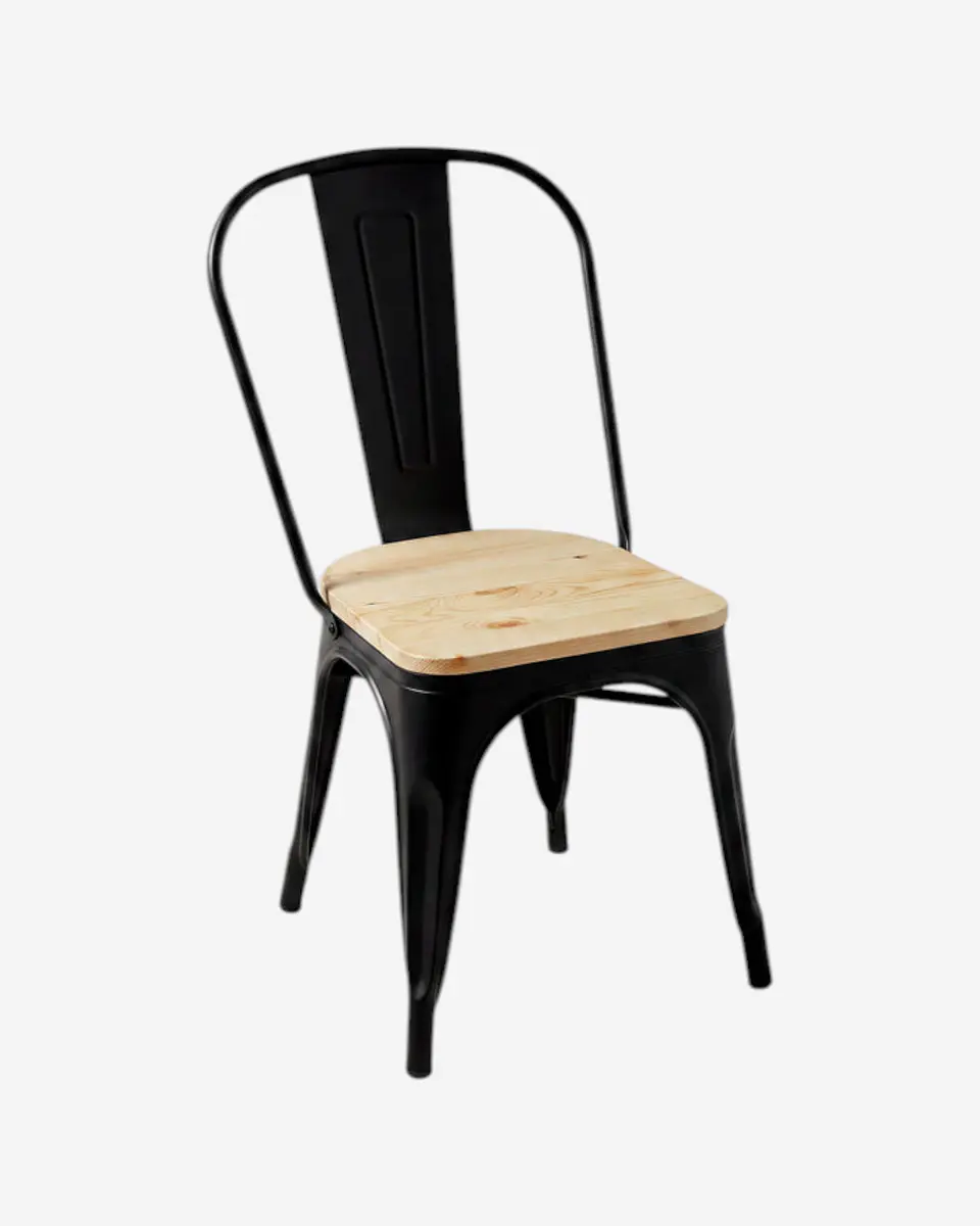 Comedor Cuadrado Tolix Madera con Sillas Tolix 8