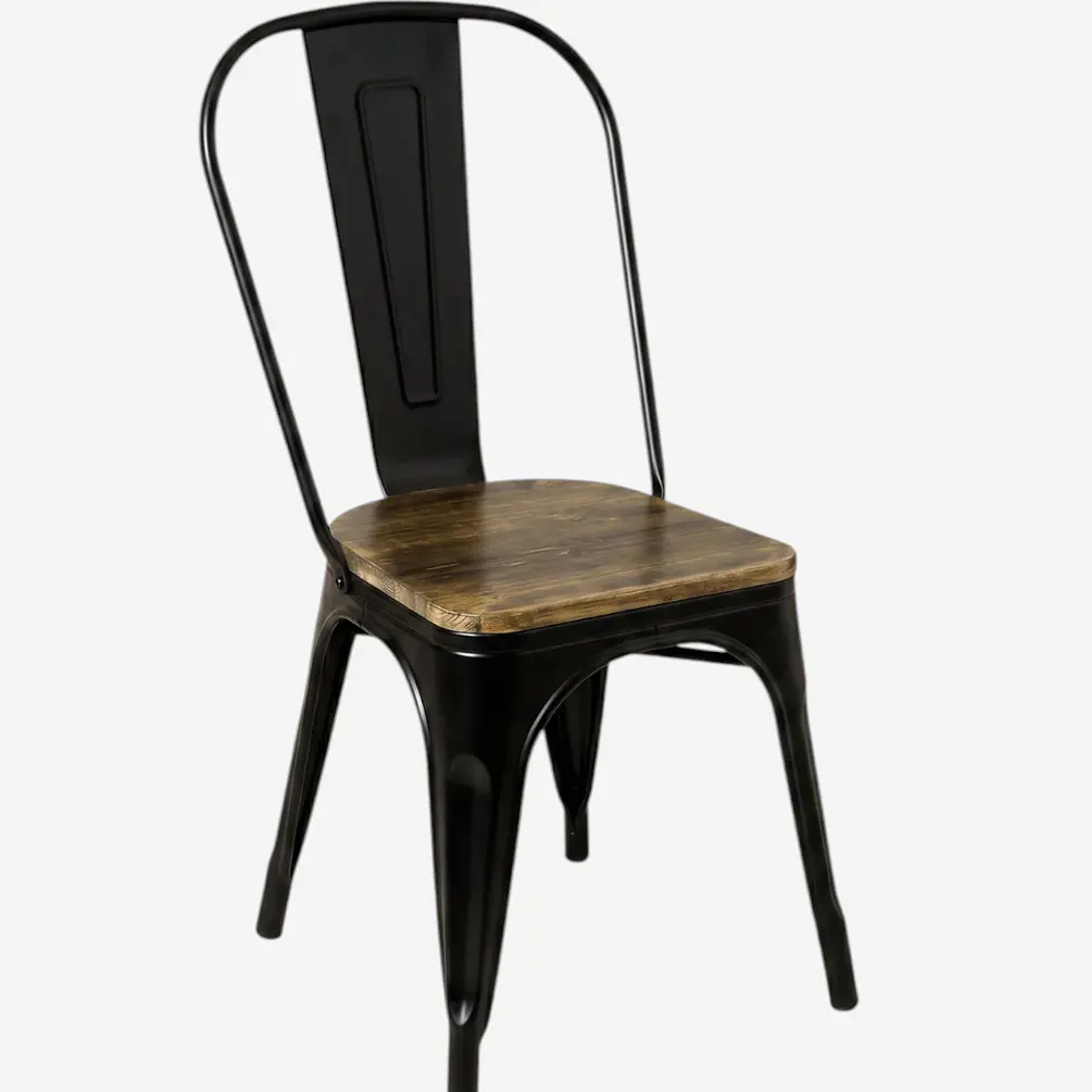 Comedor Cuadrado Tolix Madera con Sillas Tolix 9