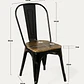Comedor Cuadrado Tolix Madera con Sillas Tolix - Miniatura 11