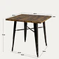 Comedor Cuadrado Tolix Madera con Sillas Tolix - Miniatura 10