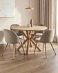 Comedor Redondo Madrid Madera con Sillas Luxury Wood - Miniatura 1