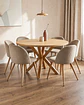 Comedor Redondo Madrid Madera con Sillas Luxury Wood - Miniatura 11