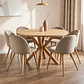 Comedor Redondo Madrid Madera con Sillas Luxury Wood - Miniatura 11