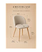 Silla Comedor Luxury Wood Lino - Miniatura 8