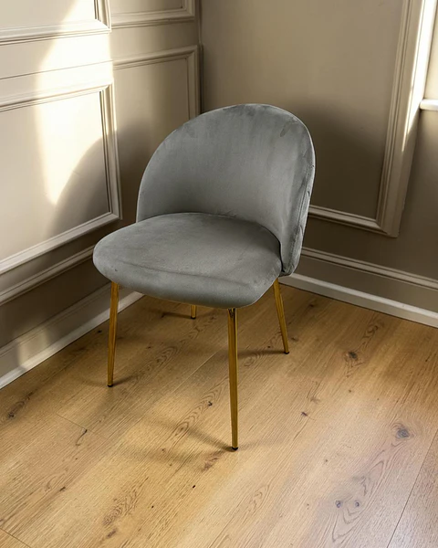Silla Comedor Luxury Gold Felpa