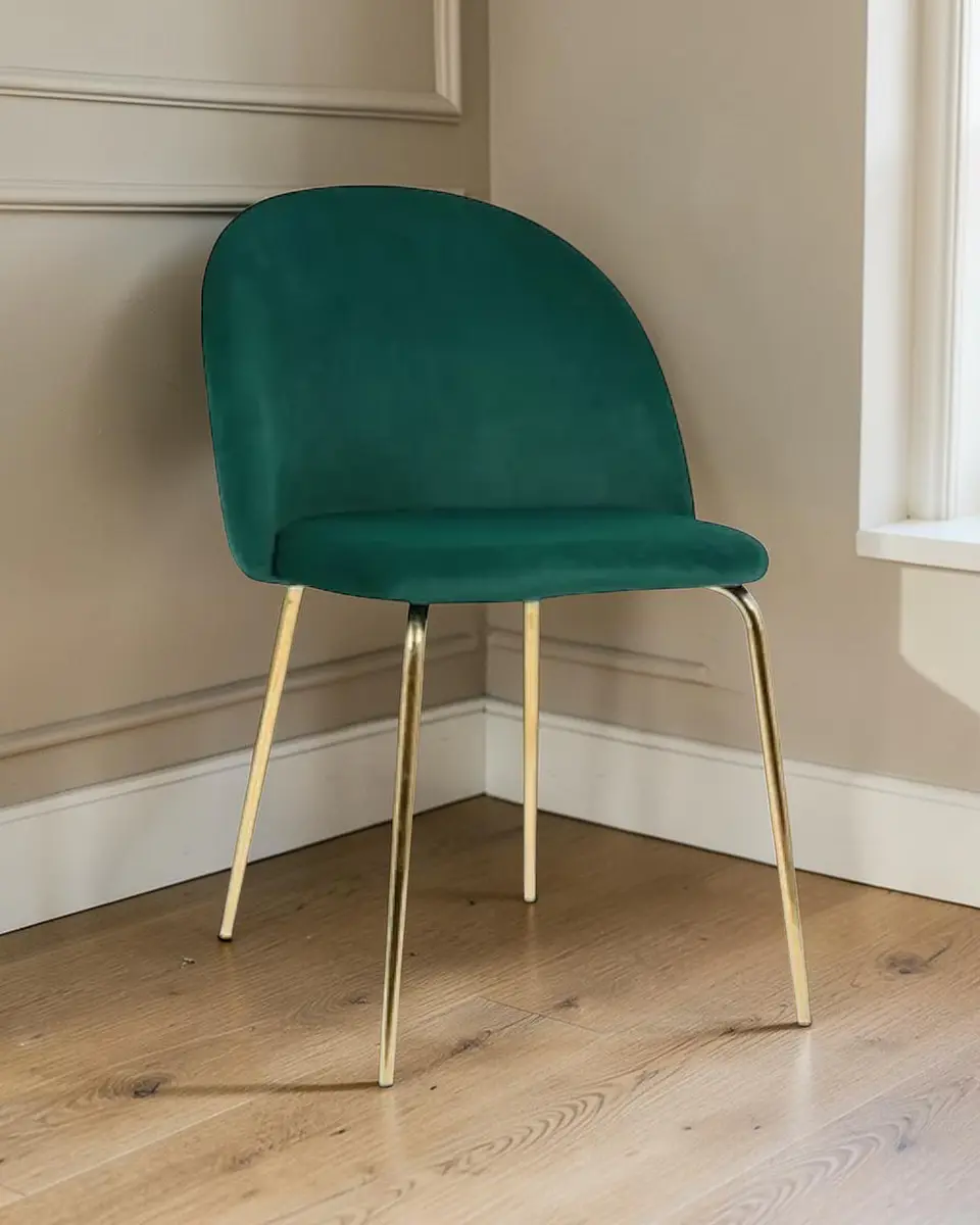 Silla Comedor Luxury Gold Felpa 8