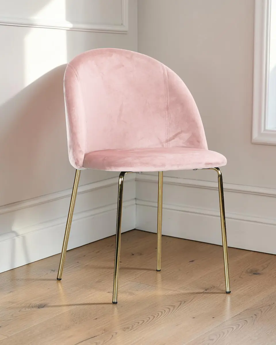 Silla Comedor Luxury Gold Felpa 10