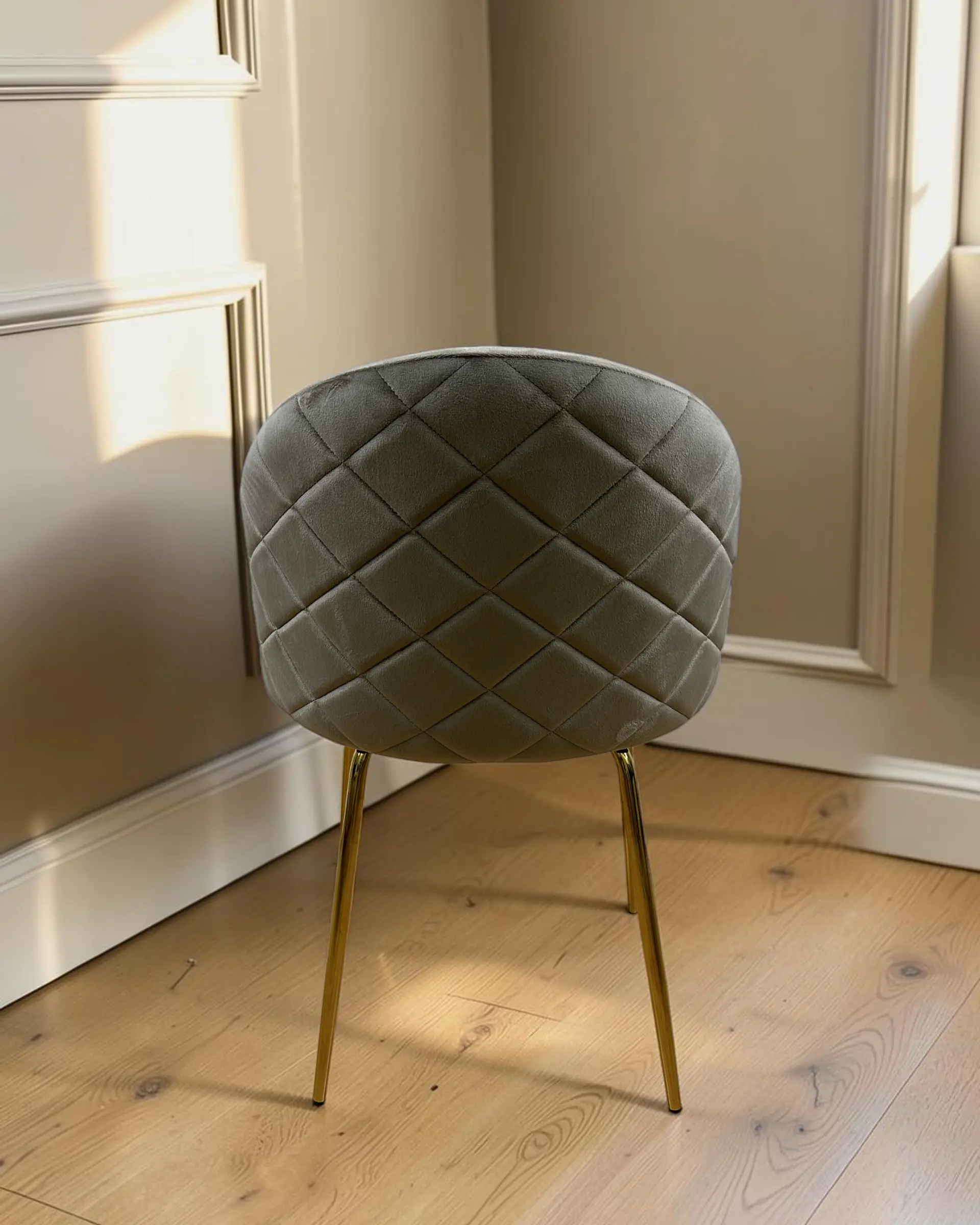 Silla Comedor Luxury Gold Felpa 4