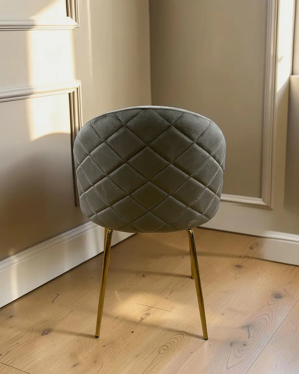 Silla Comedor Luxury Gold Felpa 4