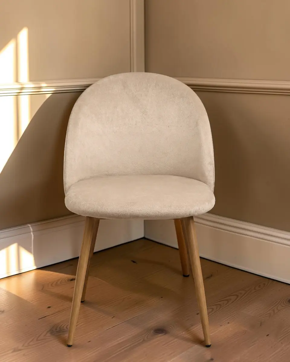 Silla Comedor Luxury Wood Felpa 2