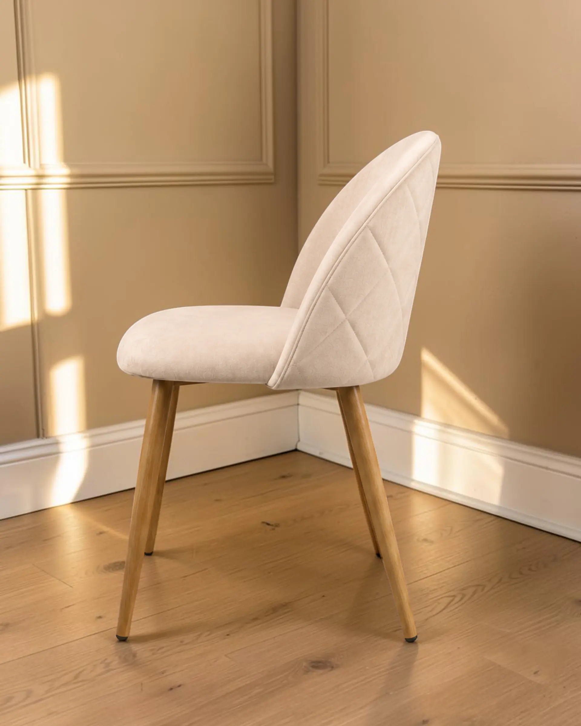 Silla Comedor Luxury Wood Felpa 4