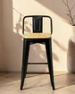 Taburete Tolix Asiento de Madera 66 cm - Miniatura 2