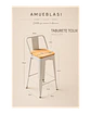 Taburete Tolix Asiento de Madera 66 cm - Miniatura 6