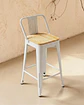 Taburete Tolix Asiento de Madera 77 cm - Miniatura 1