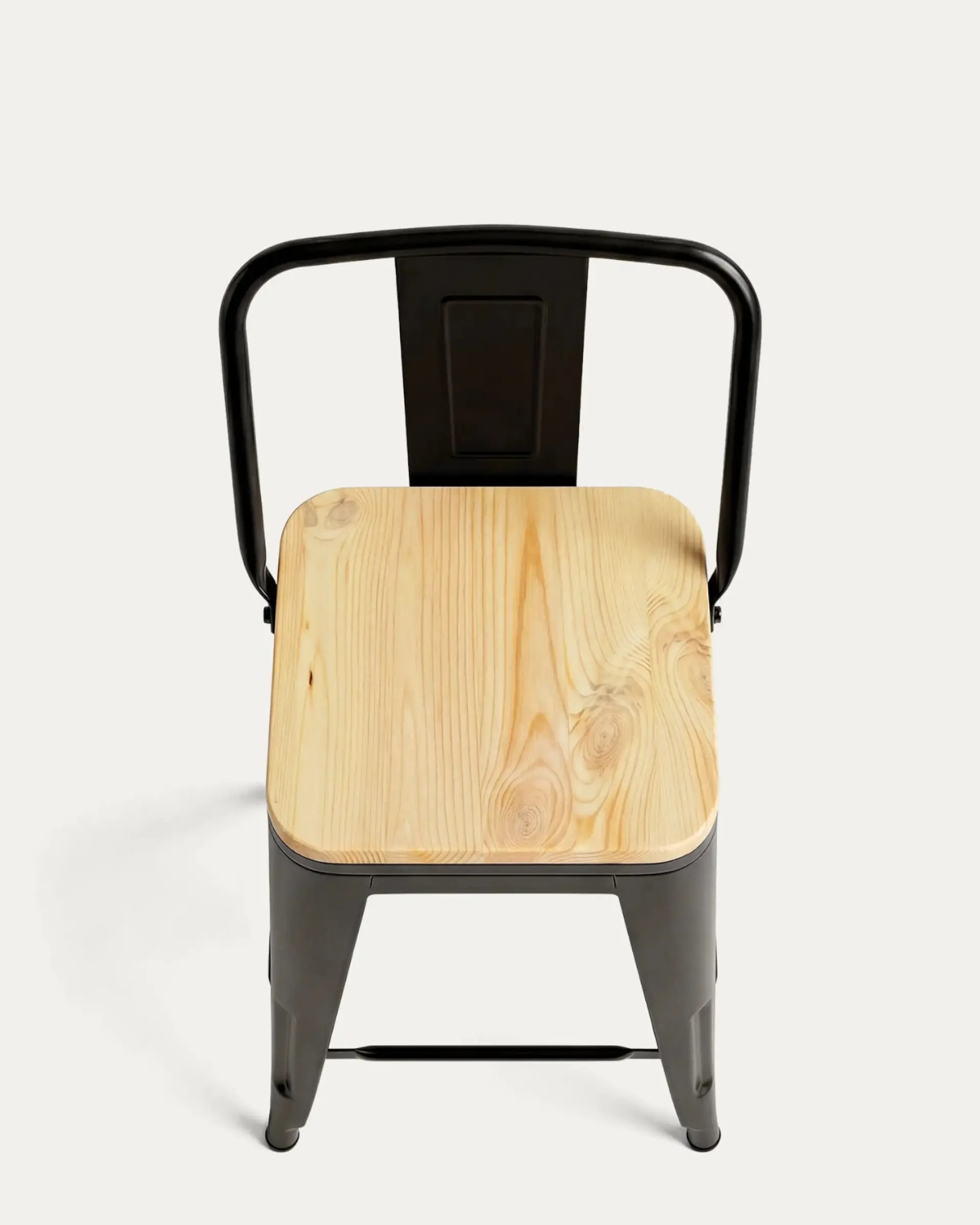 Taburete Tolix Asiento de Madera 77 cm 6