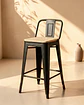 Taburete Tolix Asiento de Madera 77 cm - Miniatura 3