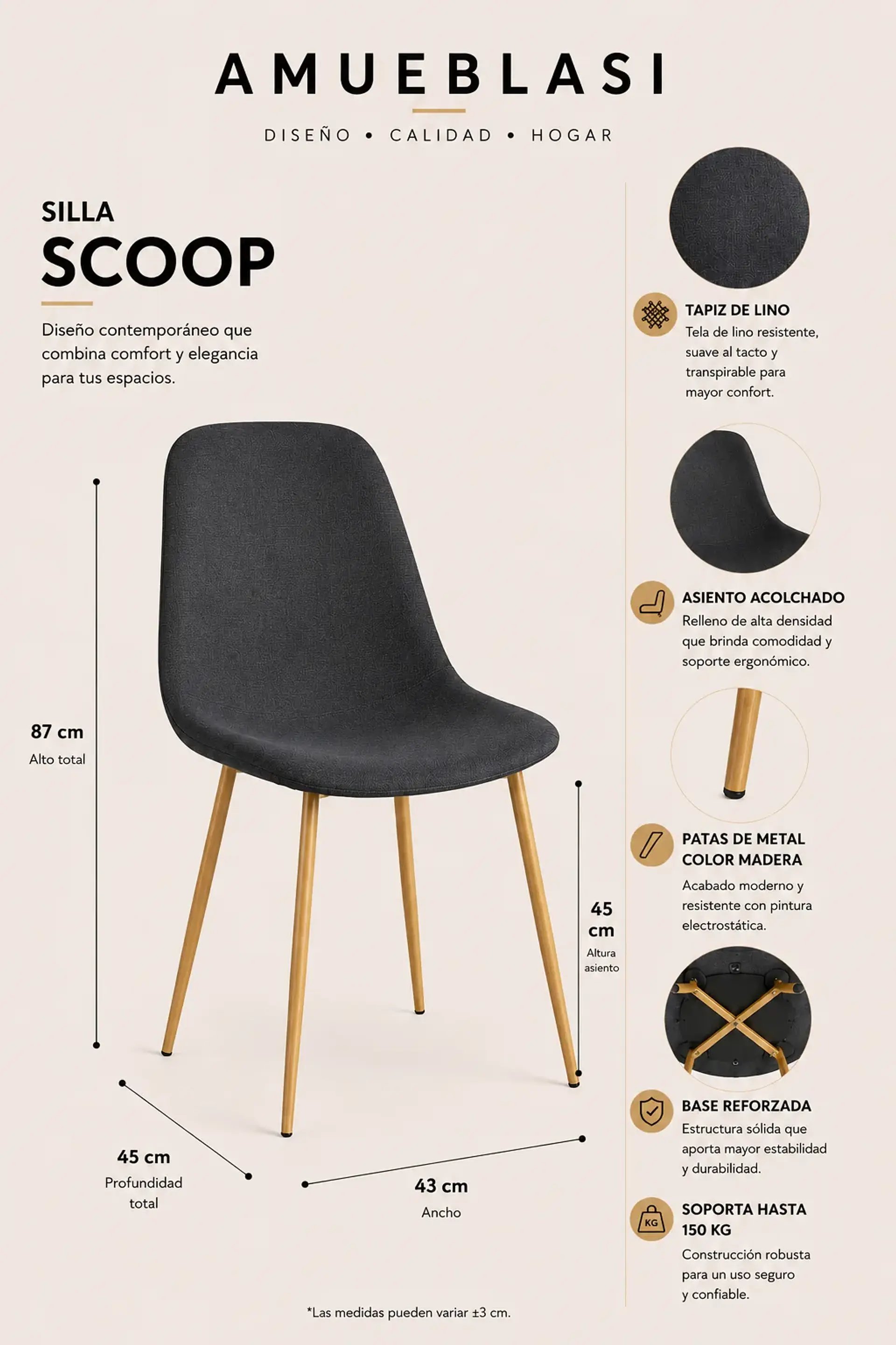 Silla Scoop Wood 7