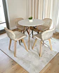 Comedor Redondo Melamina Eames con Sillas Radar Velvet - Miniatura 1