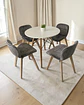 Comedor Redondo Melamina Eames con Sillas Radar Velvet - Miniatura 2