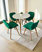 Comedor Redondo Melamina Eames con Sillas Radar Velvet - Miniatura 4