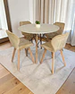 Comedor Redondo Melamina Eames con Sillas Radar Velvet - Miniatura 5