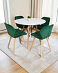 Comedor Redondo Melamina Eames con Sillas Radar Velvet - Miniatura 8