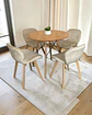 Comedor Redondo Melamina Eames con Sillas Radar Velvet - Miniatura 9