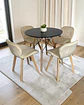 Comedor Redondo Melamina Eames con Sillas Radar Velvet - Miniatura 17