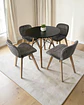 Comedor Redondo Melamina Eames con Sillas Radar Velvet - Miniatura 18