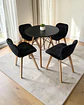 Comedor Redondo Melamina Eames con Sillas Radar Velvet - Miniatura 19